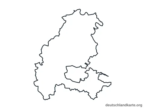 Vorschau: Umrisskarte vom Landkreis Kassel