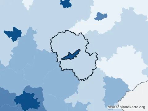 Vorschau: Bevölkerungsdichte vom Landkreis Landshut