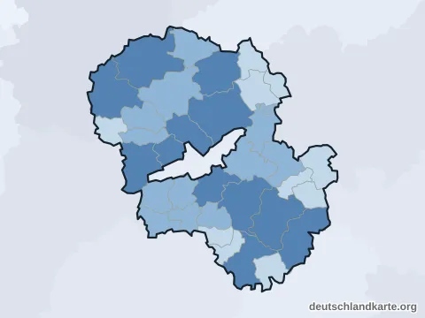 Vorschau: Einwohnerkarte vom Landkreis Landshut