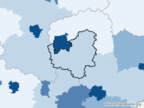 Vorschau: Bevölkerungsdichte vom Landkreis Leipzig