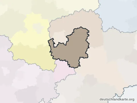 Vorschau: Nachbarkreiskarte vom Landkreis Leipzig