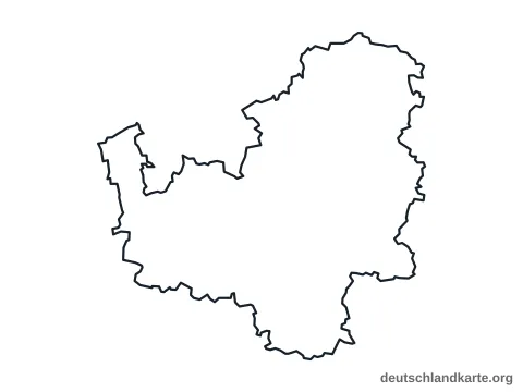 Vorschau: Umrisskarte vom Landkreis Leipzig