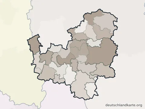 Vorschau: Verwaltungsgliederung vom Landkreis Leipzig