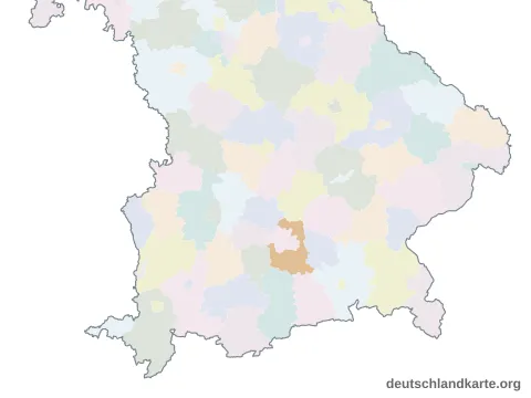 Karte: Landkreis München in Bayern