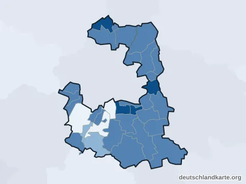 Vorschau: Einwohnerkarte vom Landkreis München