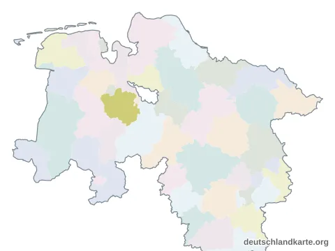 Vorschau: Karte im Bundesland vom Landkreis Oldenburg