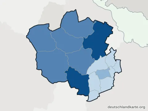 Vorschau: Einwohnerkarte vom Landkreis Oldenburg