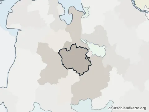 Vorschau: Nachbarkreiskarte vom Landkreis Oldenburg
