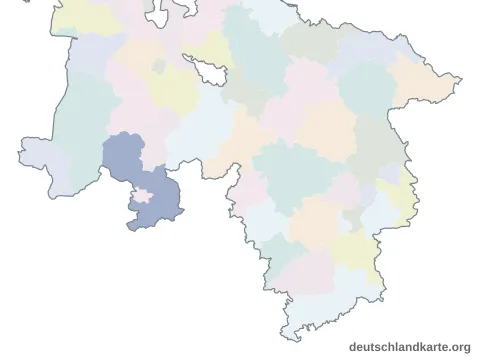 Karte: Landkreis Osnabrück in Niedersachsen