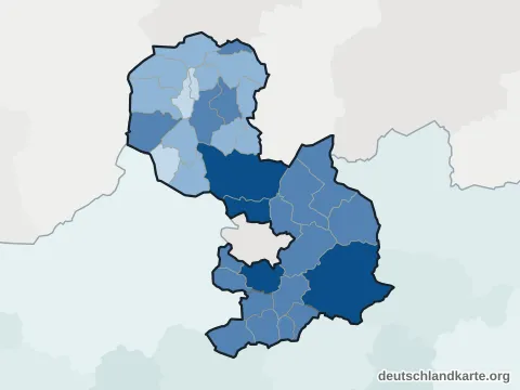 Vorschau: Einwohnerkarte vom Landkreis Osnabrück