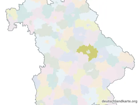 Vorschau: Karte im Bundesland vom Landkreis Regensburg