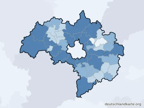 Vorschau: Einwohnerkarte vom Landkreis Regensburg