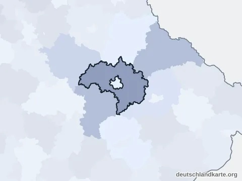 Vorschau: Nachbarkreiskarte vom Landkreis Regensburg