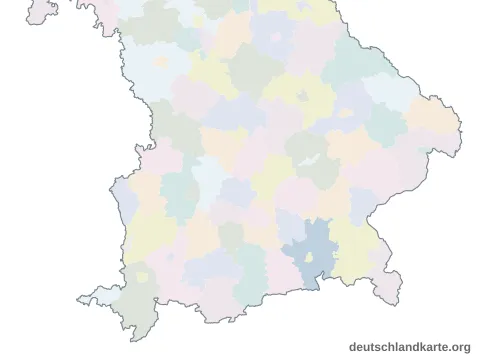 Karte: Landkreis Rosenheim in Bayern
