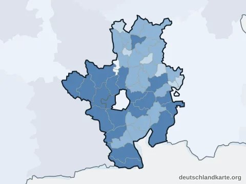 Vorschau: Einwohnerkarte vom Landkreis Rosenheim