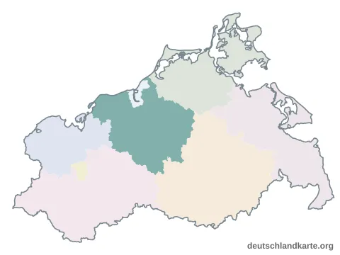 Karte: Landkreis Rostock in Mecklenburg-Vorpommern