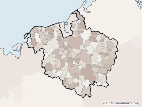 Vorschau: Ortskarte vom Landkreis Rostock