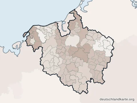 Vorschau: Verwaltungsgliederung vom Landkreis Rostock