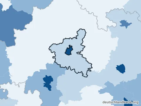 Vorschau: Bevölkerungsdichte vom Landkreis Schweinfurt