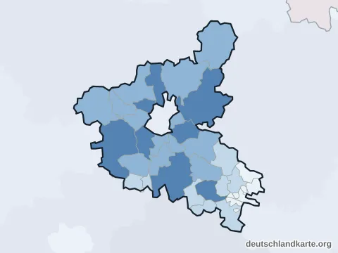 Vorschau: Einwohnerkarte vom Landkreis Schweinfurt