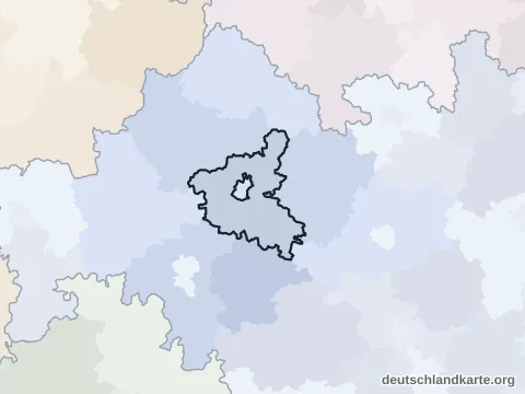 Vorschau: Nachbarkreiskarte vom Landkreis Schweinfurt