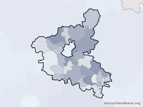 Vorschau: Ortskarte vom Landkreis Schweinfurt