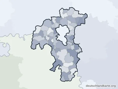 Vorschau: Ortskarte vom Landkreis Würzburg