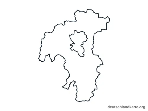 Vorschau: Umrisskarte vom Landkreis Würzburg
