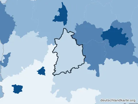 Vorschau: Bevölkerungsdichte vom Landkreis Landsberg am Lech