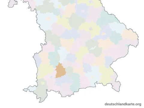 Karte: Landkreis Landsberg am Lech in Bayern