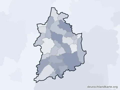Vorschau: Ortskarte vom Landkreis Landsberg am Lech