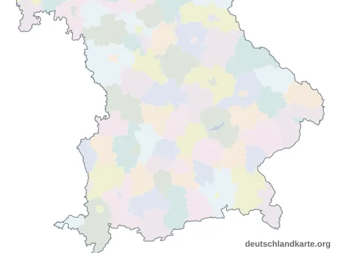 Vorschau: Karte im Bundesland von der kreisfreien Stadt Landshut