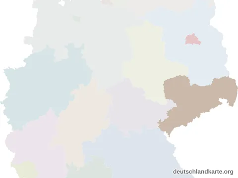 Vorschau: Lagekarte von der kreisfreien Stadt Leipzig