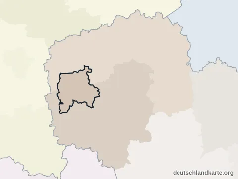 Vorschau: Nachbarkreiskarte von der kreisfreien Stadt Leipzig