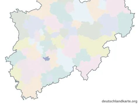Vorschau: Karte im Bundesland von der kreisfreien Stadt Leverkusen
