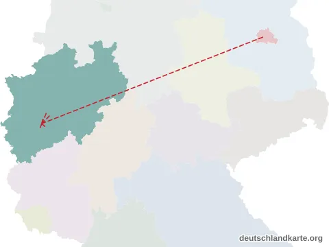 Vorschau: Entfernungskarte von der kreisfreien Stadt Leverkusen
