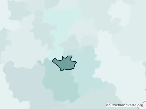Vorschau: Nachbarkreiskarte von der kreisfreien Stadt Leverkusen