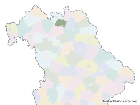 Karte: Landkreis Lichtenfels in Bayern