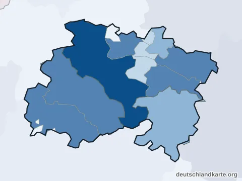 Vorschau: Einwohnerkarte vom Landkreis Lichtenfels