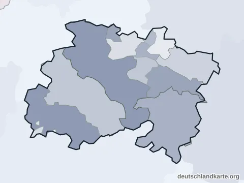Vorschau: Ortskarte vom Landkreis Lichtenfels