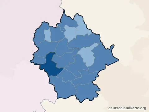Vorschau: Einwohnerkarte vom Landkreis Limburg-Weilburg