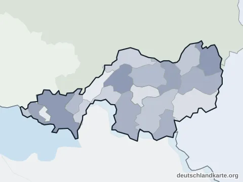Vorschau: Ortskarte vom Landkreis Lindau (Bodensee)