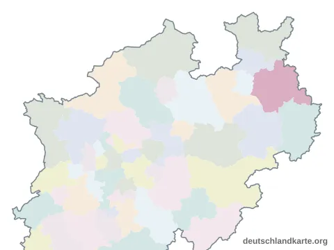 Vorschau: Karte im Bundesland vom Kreis Lippe