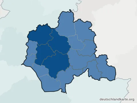 Vorschau: Einwohnerkarte vom Kreis Lippe