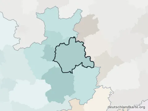 Vorschau: Nachbarkreiskarte vom Kreis Lippe