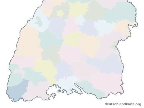 Vorschau: Karte im Bundesland vom Landkreis Lörrach