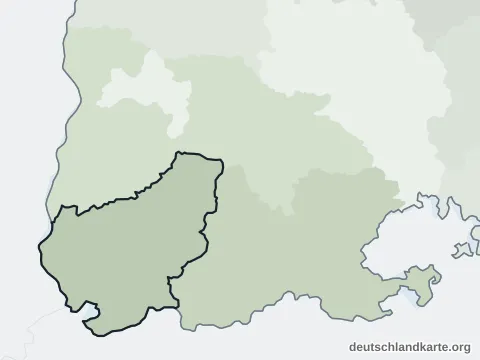 Vorschau: Nachbarkreiskarte vom Landkreis Lörrach