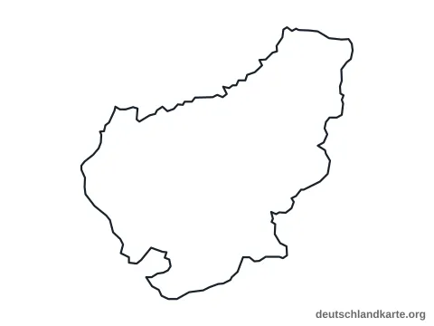 Vorschau: Umrisskarte vom Landkreis Lörrach