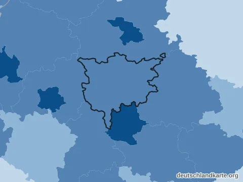 Vorschau: Bevölkerungsdichte vom Landkreis Ludwigsburg