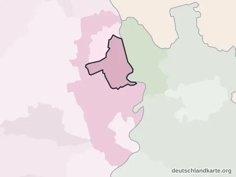 Vorschau: Nachbarkreiskarte von der kreisfreien Stadt Ludwigshafen am Rhein